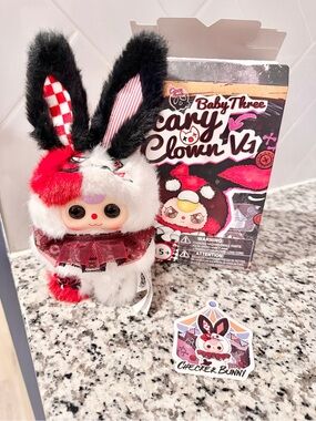 Baby Three Scary Clown V1 Plush Blind Box-Checker Bunny